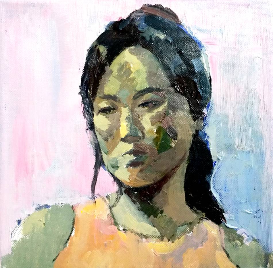 人物　油絵