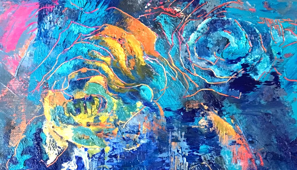 油絵　抽象画