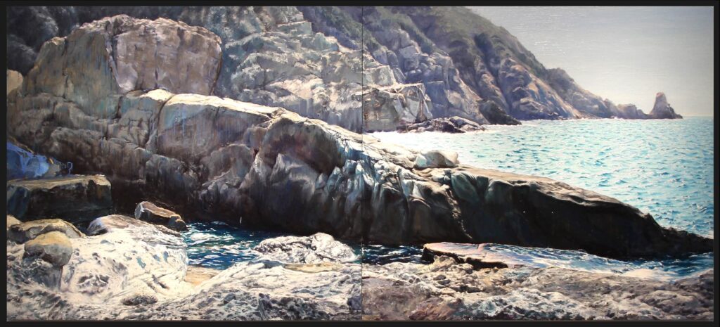 韓国　島　油絵