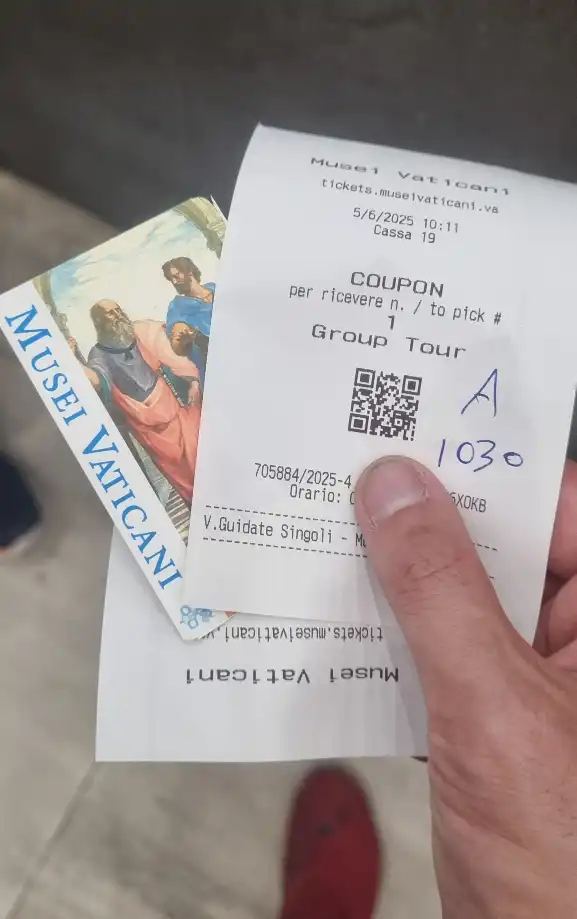 バチカン美術館入口のチケット