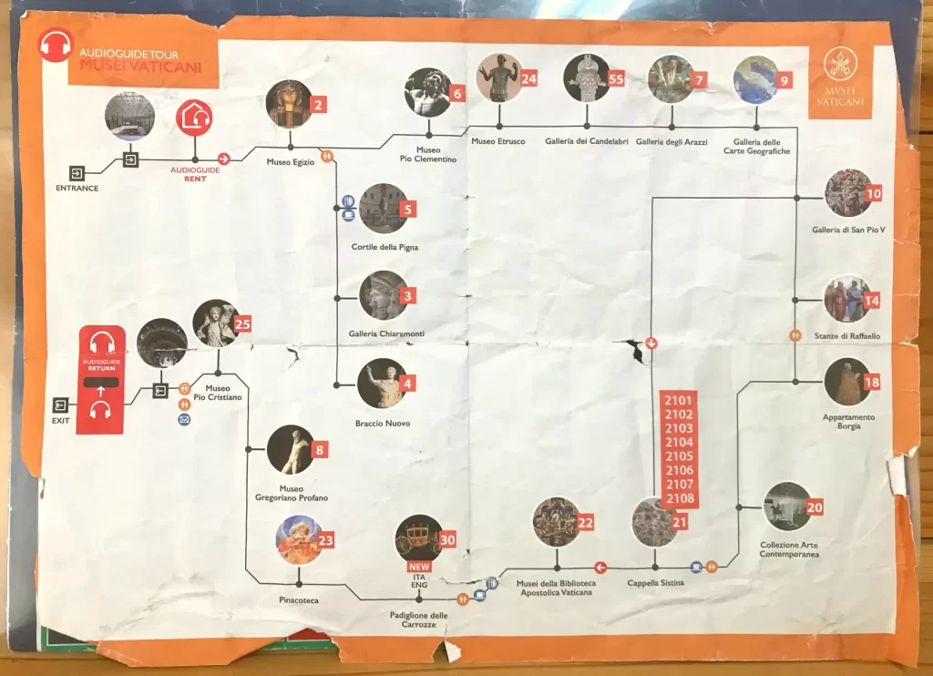 バチカン美術館地図