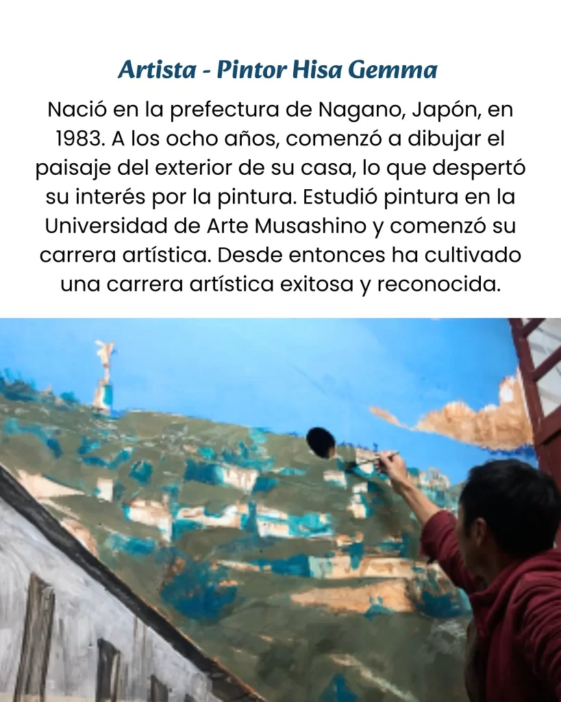 在エクアドル日本国大使館に取り上げられたhisagemmaのキトの壁画