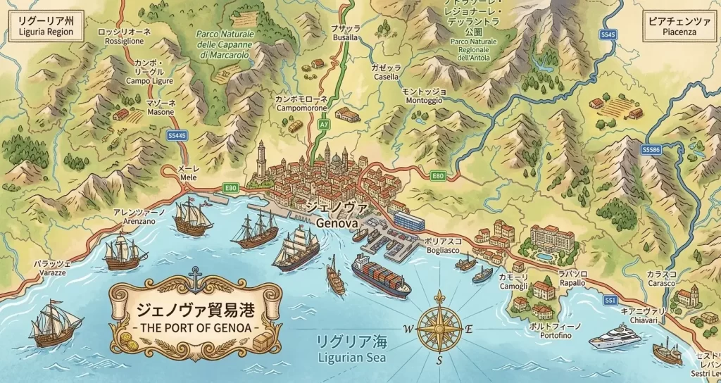 ジェノバの地図